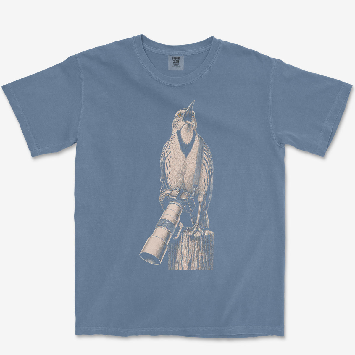 Long Lens Meadowlark Tee — blue jean