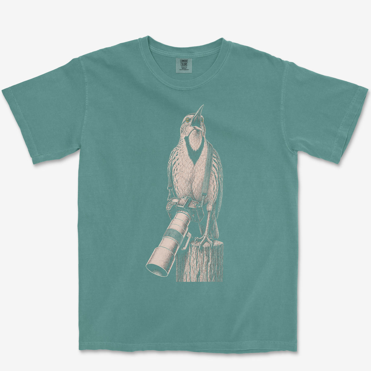 Long Lens Meadowlark Tee — blue spruce
