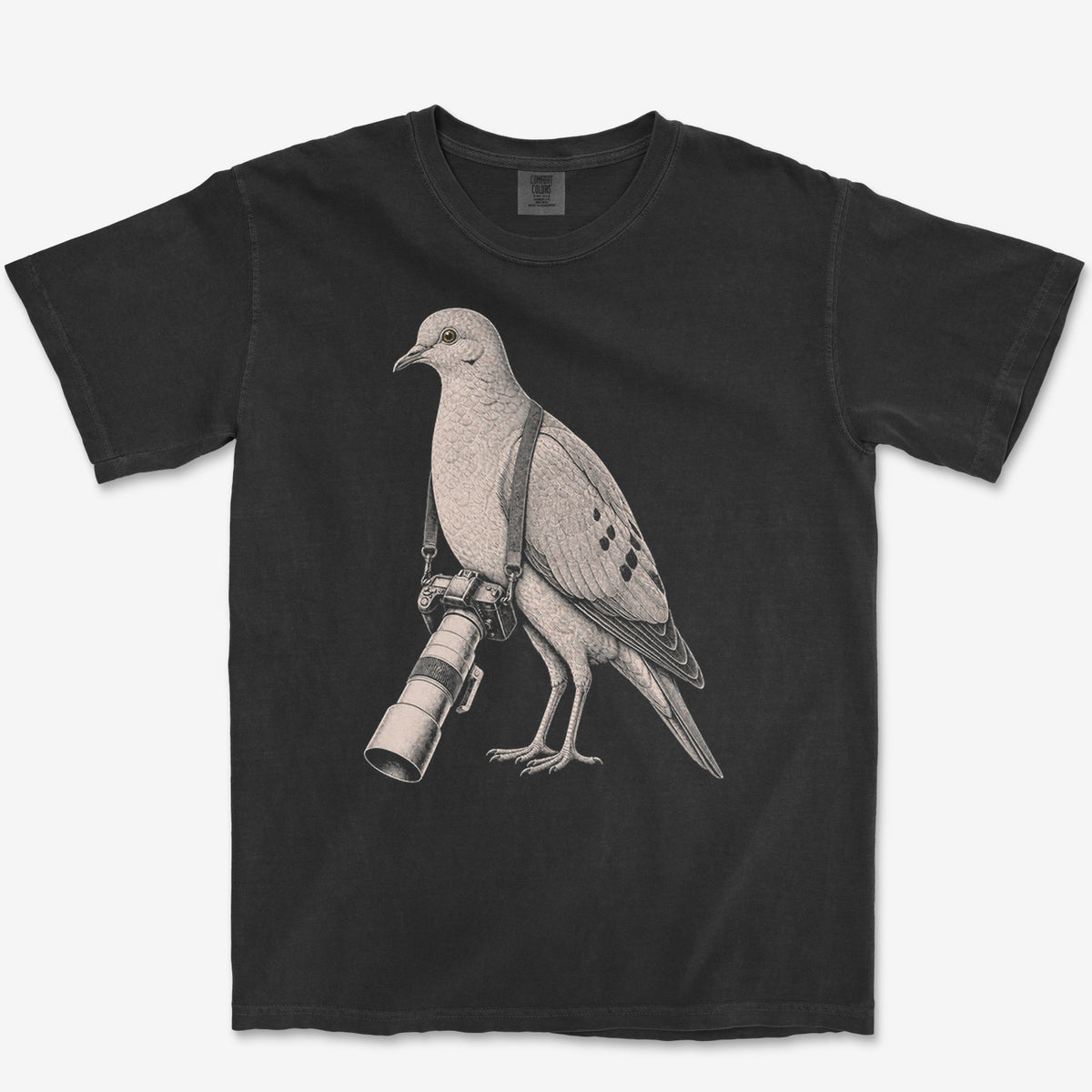 Long Lens Mourning Dove Tee — black