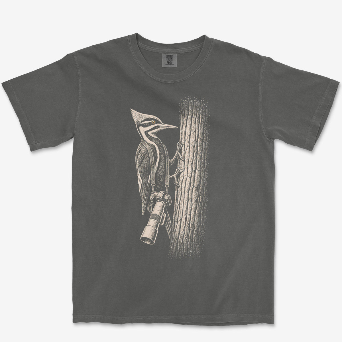 Long Lens Pileated Tee — pepper