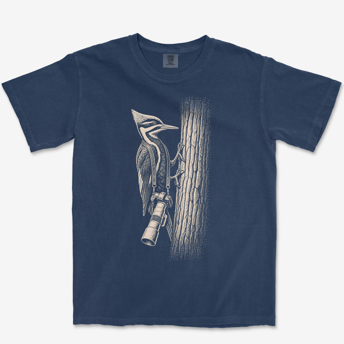Long Lens Pileated Tee — true navy