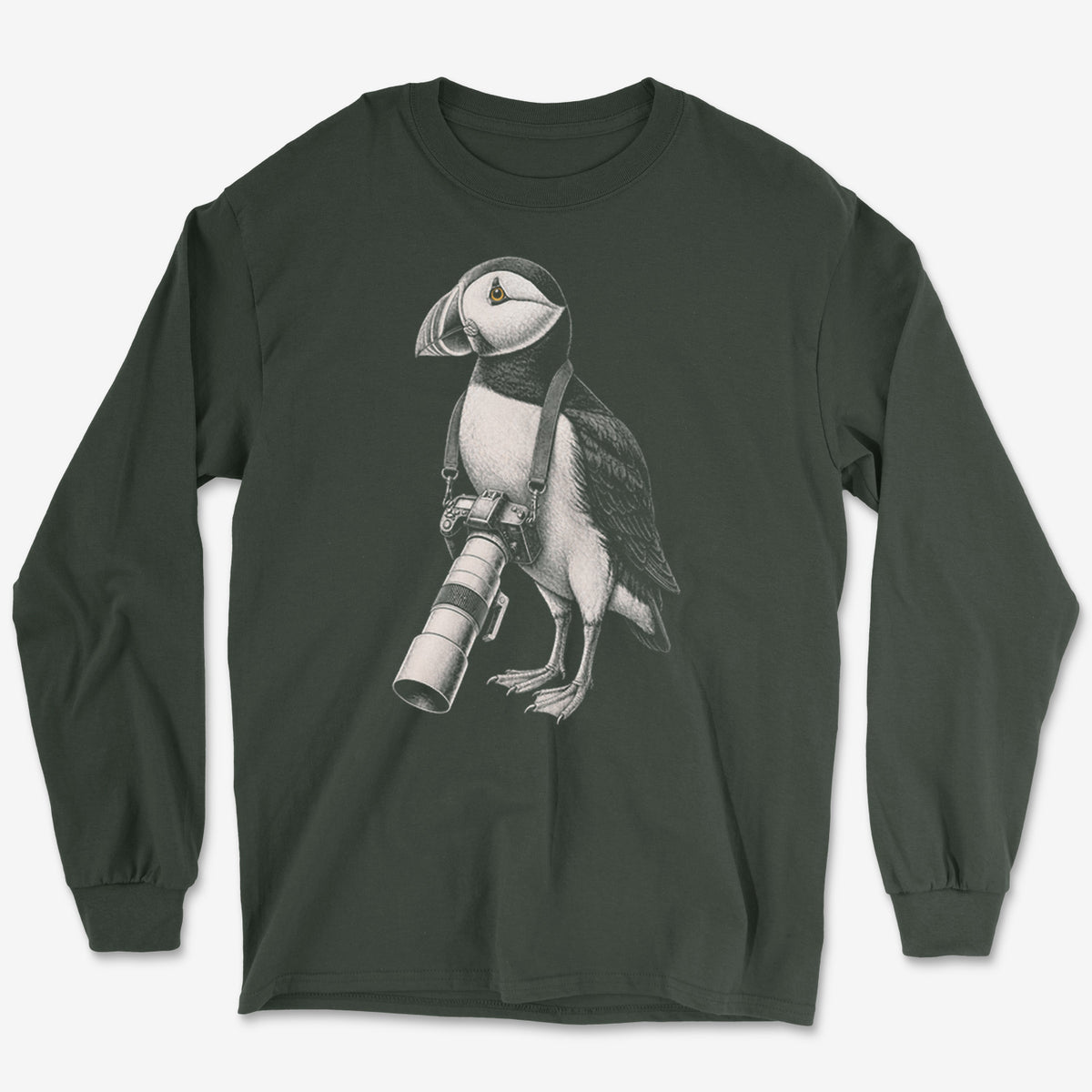 Long Lens Puffin Long Sleeve Tee