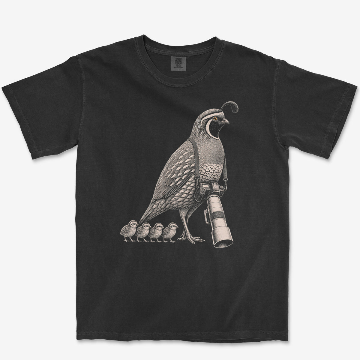 Long Lens Quail Tee — black