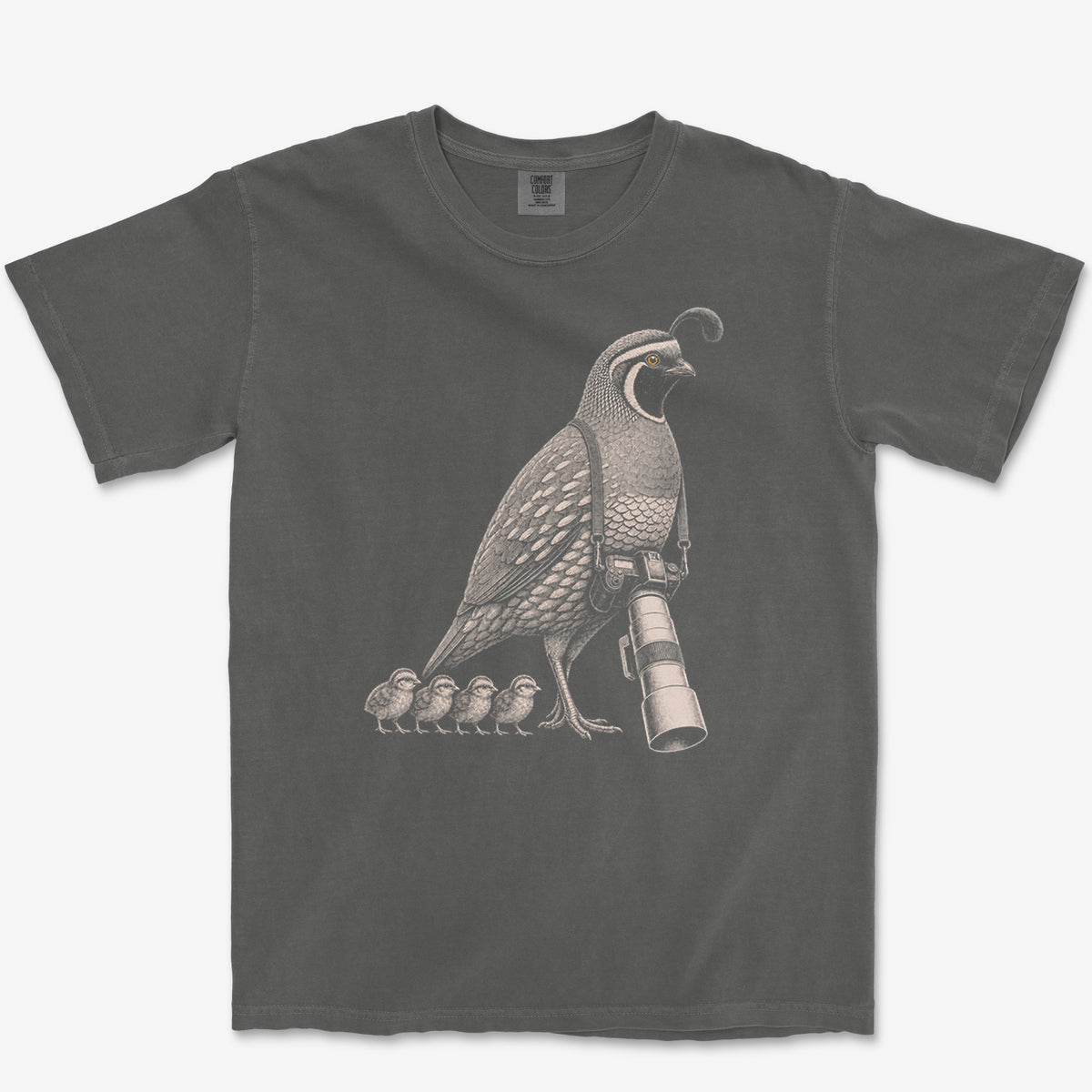 Long Lens Quail Tee — pepper