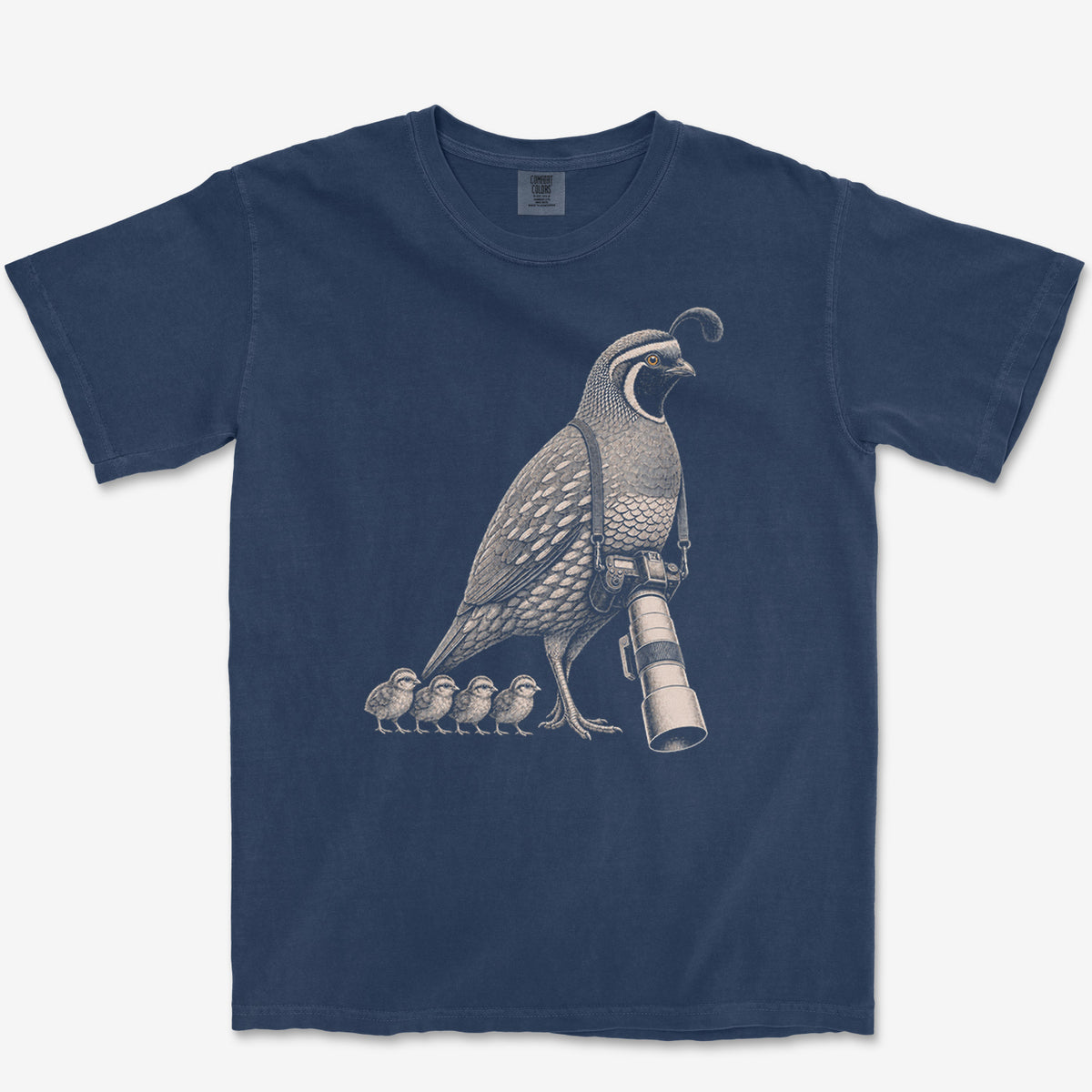 Long Lens Quail Tee — true navy