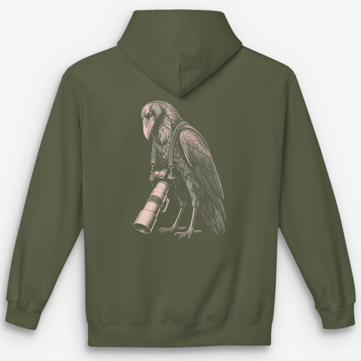 Long Lens Raven Hoodie — military green