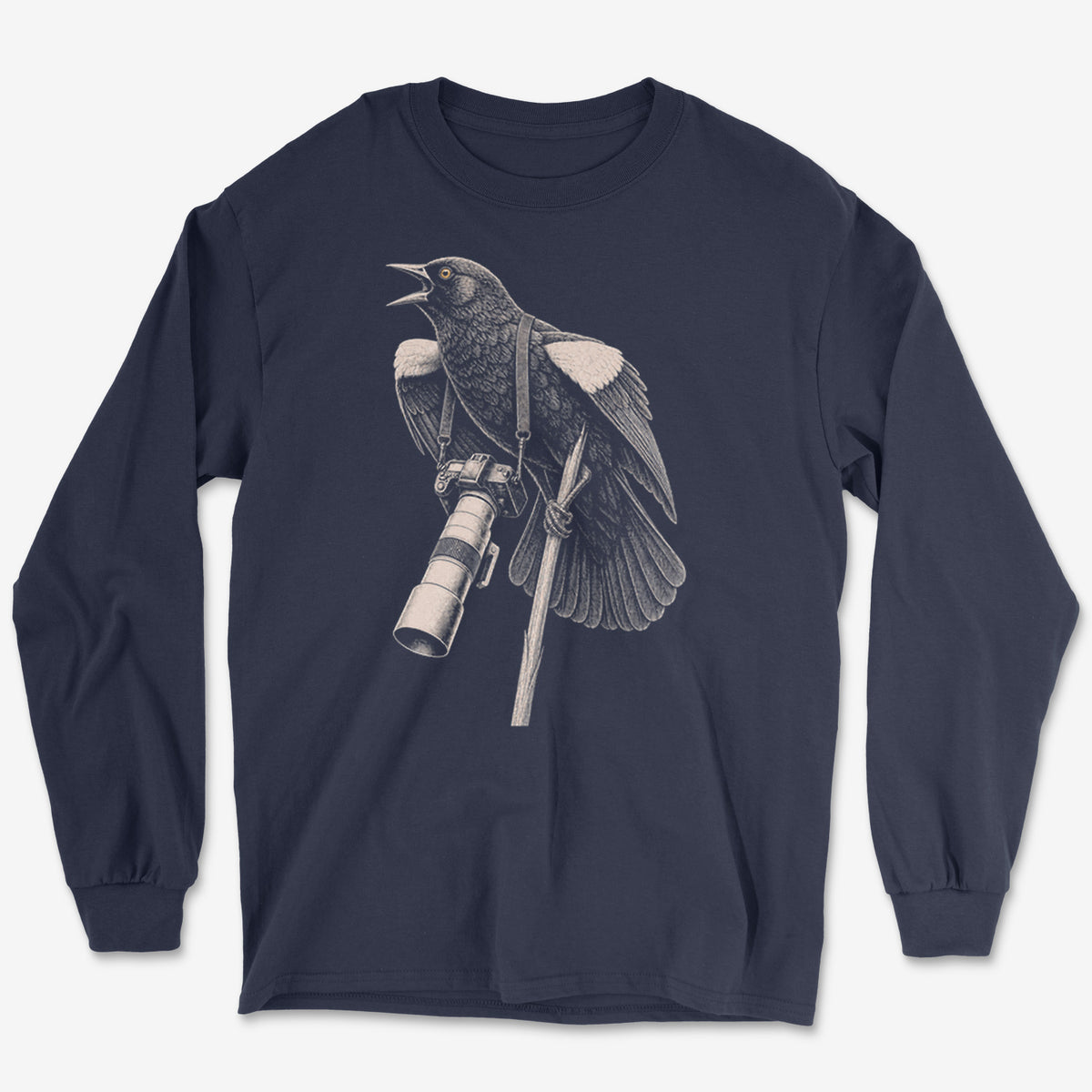 Long Lens Red-winged Blackbird Long Sleeve Tee