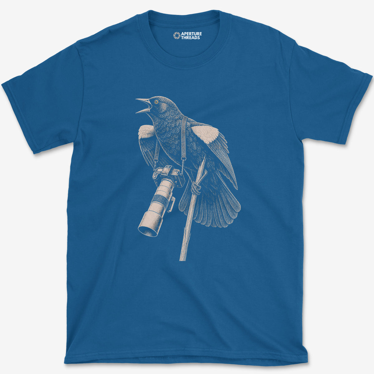 Long Lens Red-winged Blackbird T-Shirt — royal