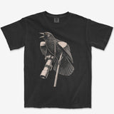 Long Lens Red-winged Blackbird Tee — black