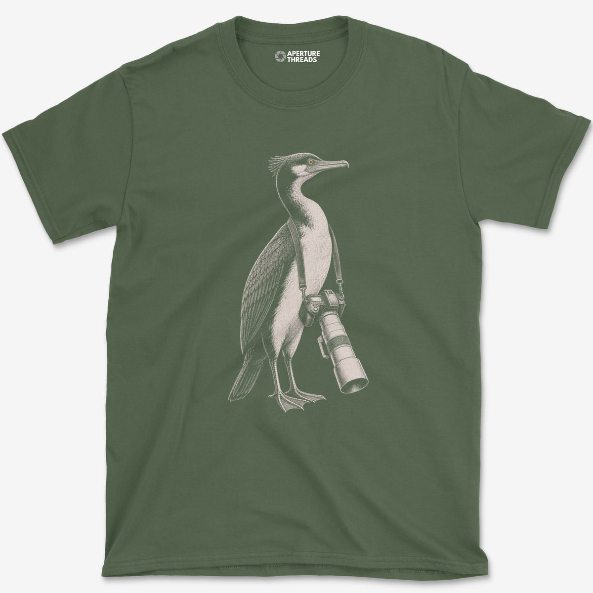 Long Lens Rock Shag T-Shirt — military green