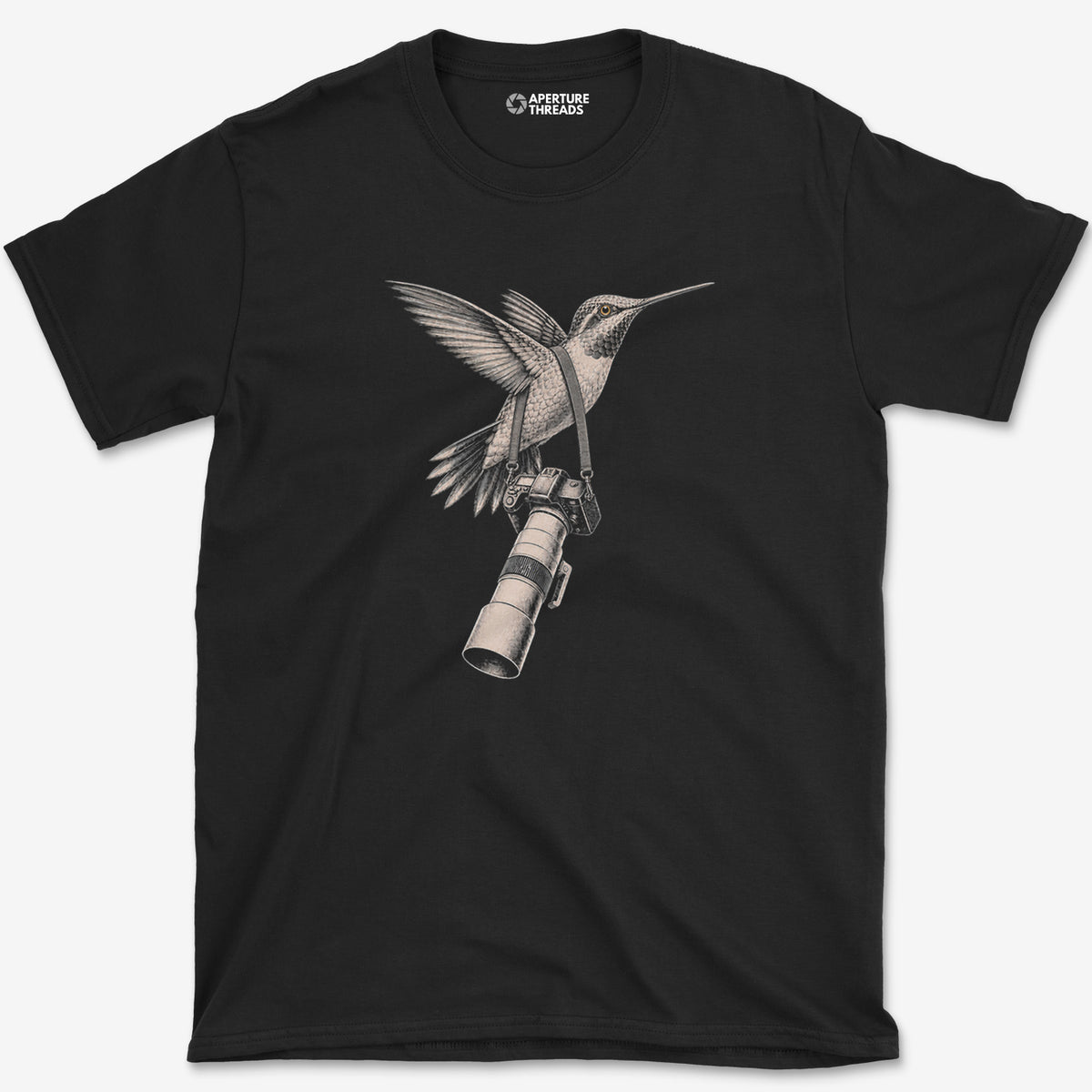 Long Lens Ruby-throat T-Shirt — black