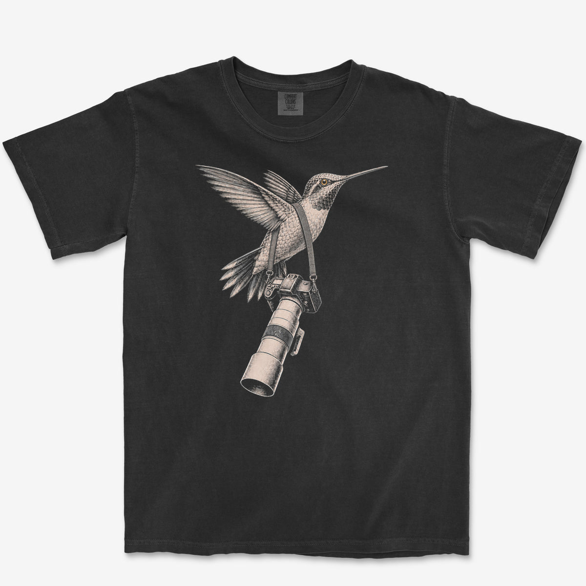 Long Lens Ruby-throat Tee — black