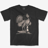 Long Lens Ruffed Grouse Tee — black