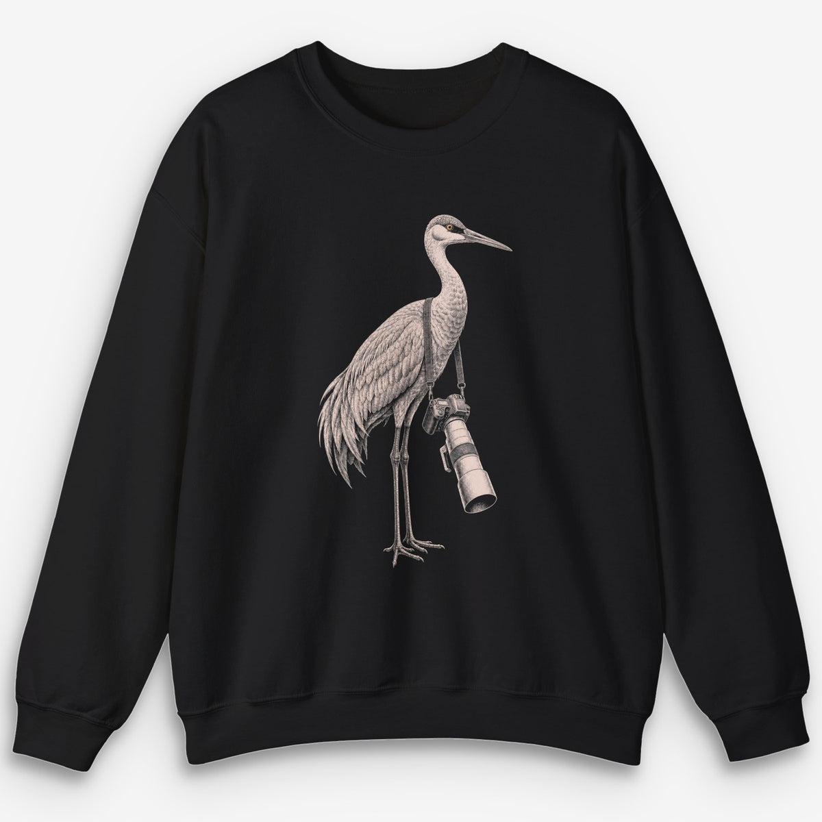 Long Lens Sandhill Crane Sweatshirt