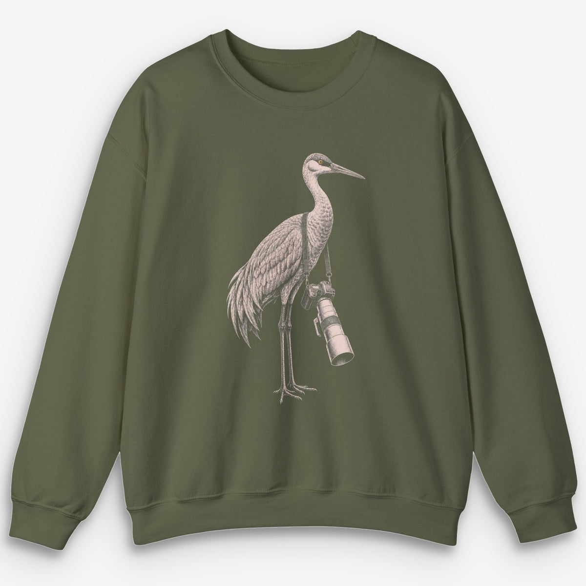 Long Lens Sandhill Crane Sweatshirt