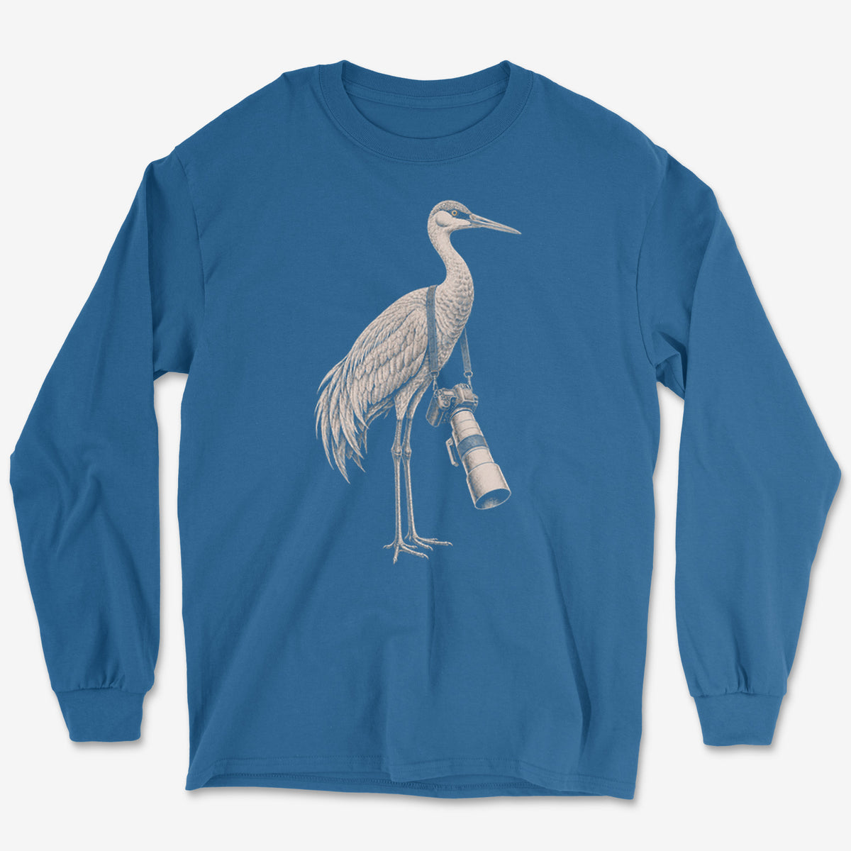Long Lens Sandhill Crane Long Sleeve Tee