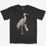 Long Lens Sandhill Crane Tee — black