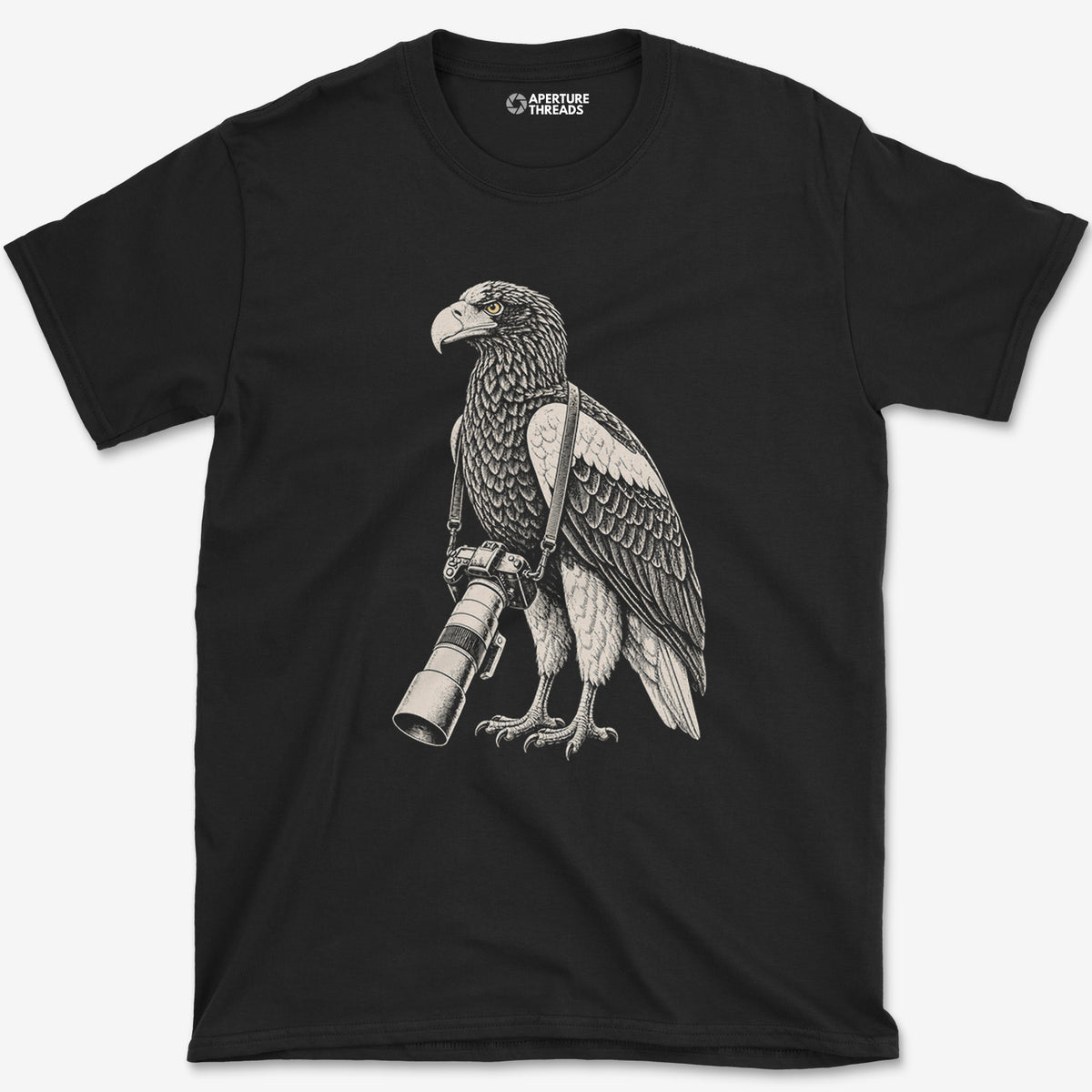 Long Lens Sea Eagle T-Shirt — black