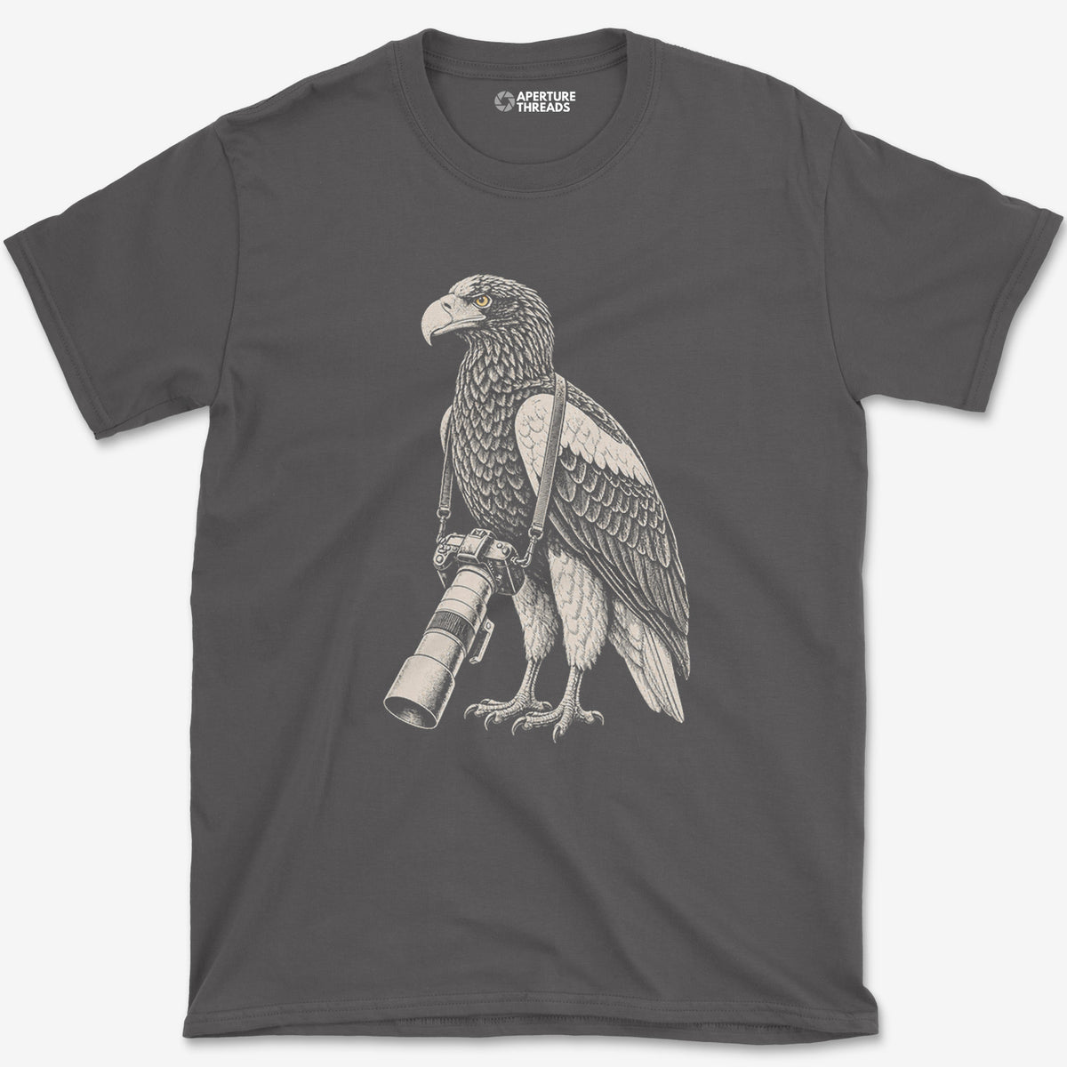Long Lens Sea Eagle T-Shirt — charcoal