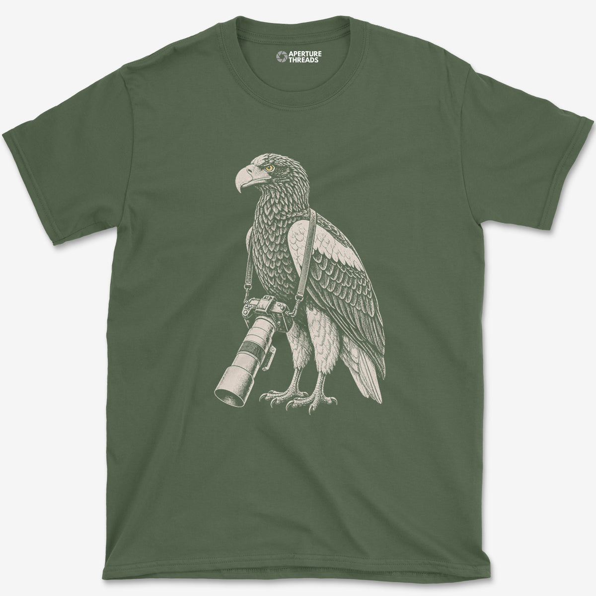 Long Lens Sea Eagle T-Shirt — military green