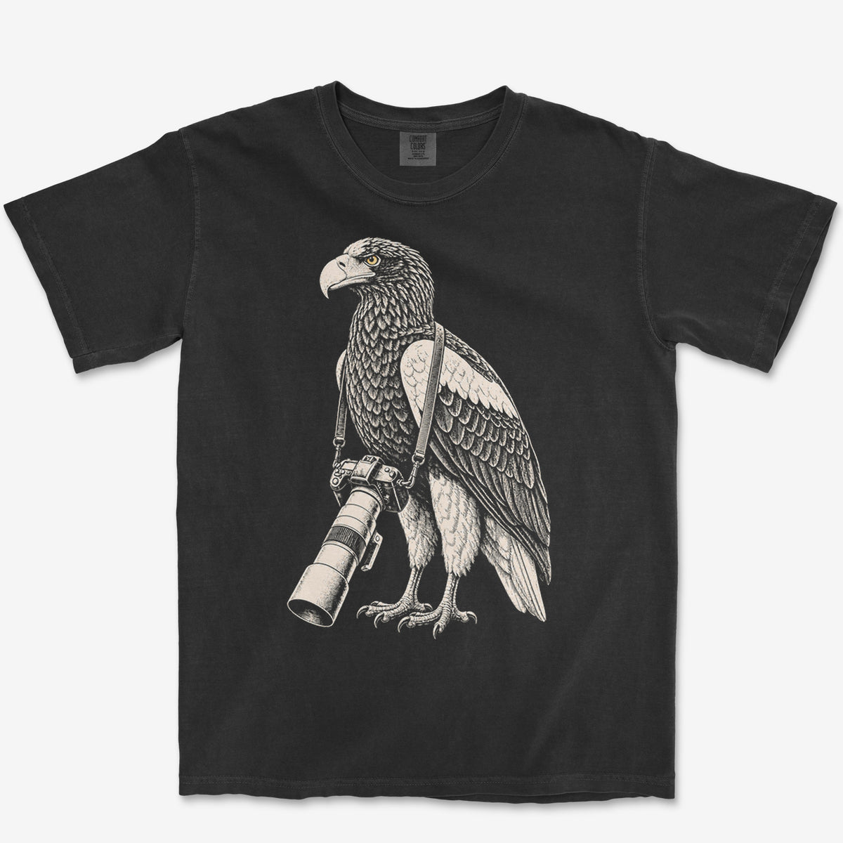 Long Lens Sea Eagle Tee — black