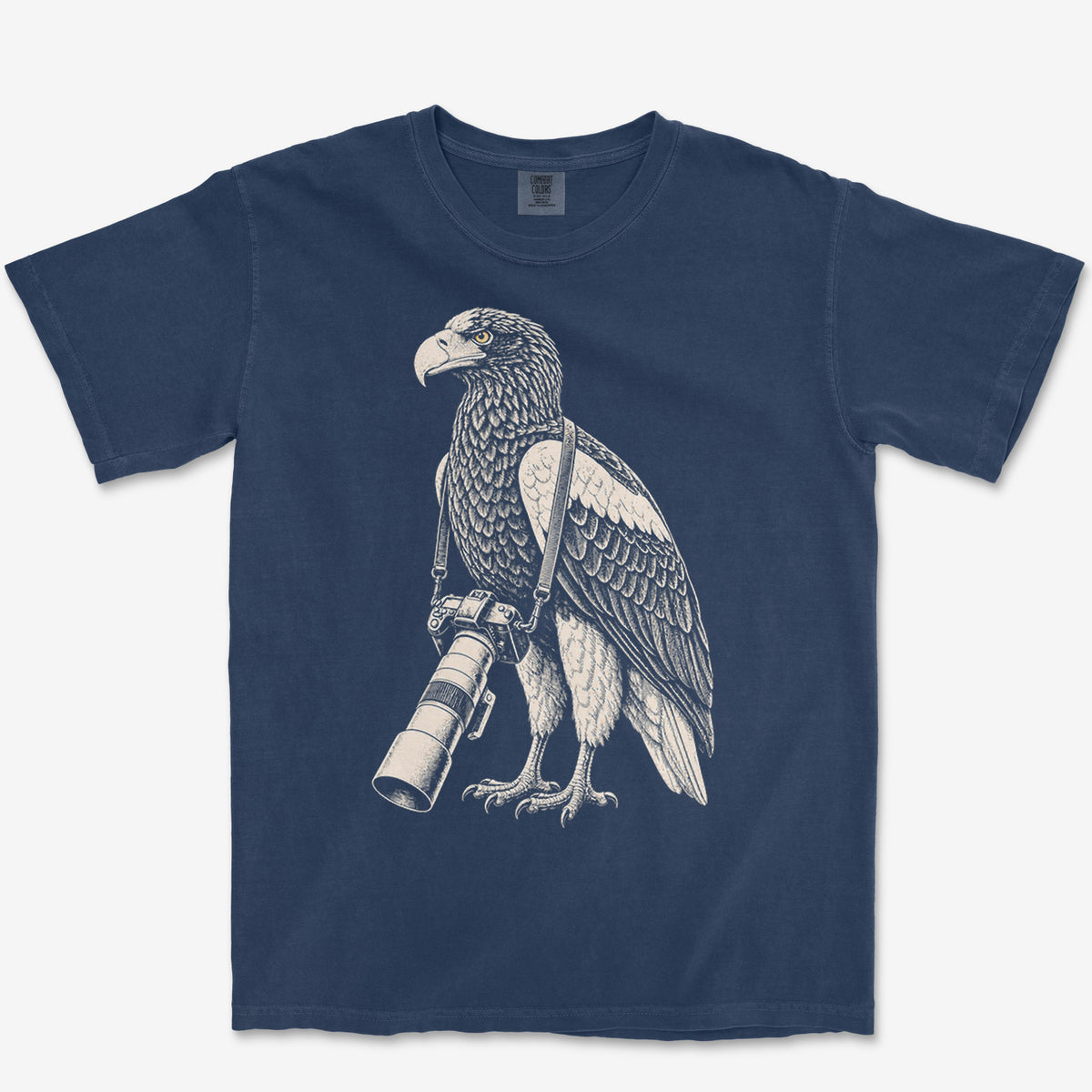 Long Lens Sea Eagle Tee — true navy