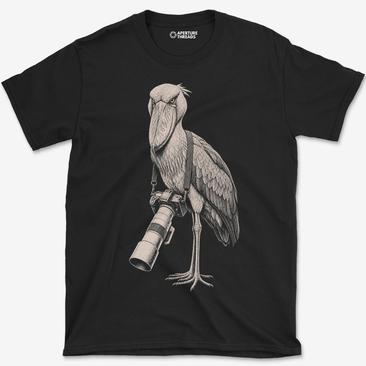 Long Lens Shoebill T-Shirt