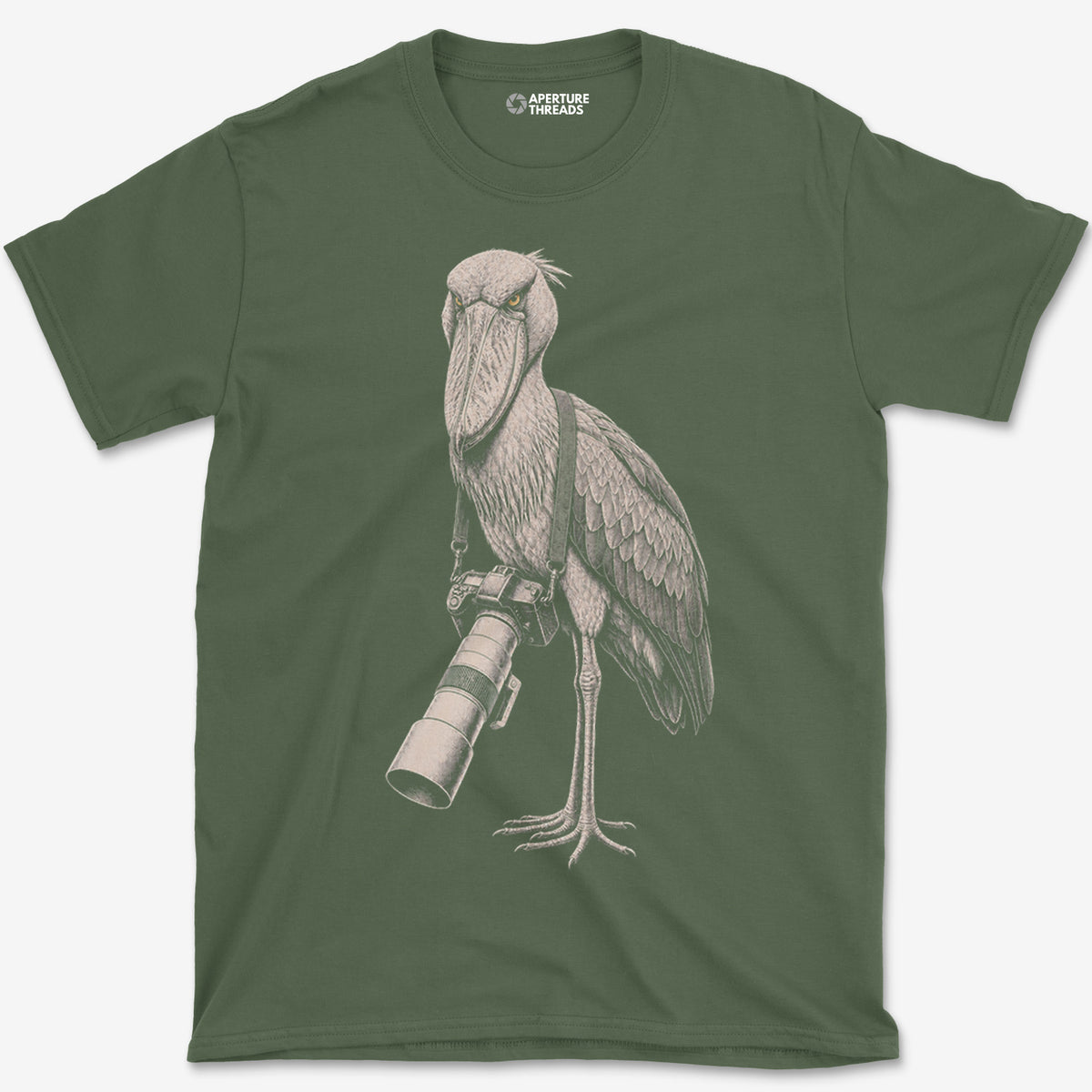 Long Lens Shoebill T-Shirt