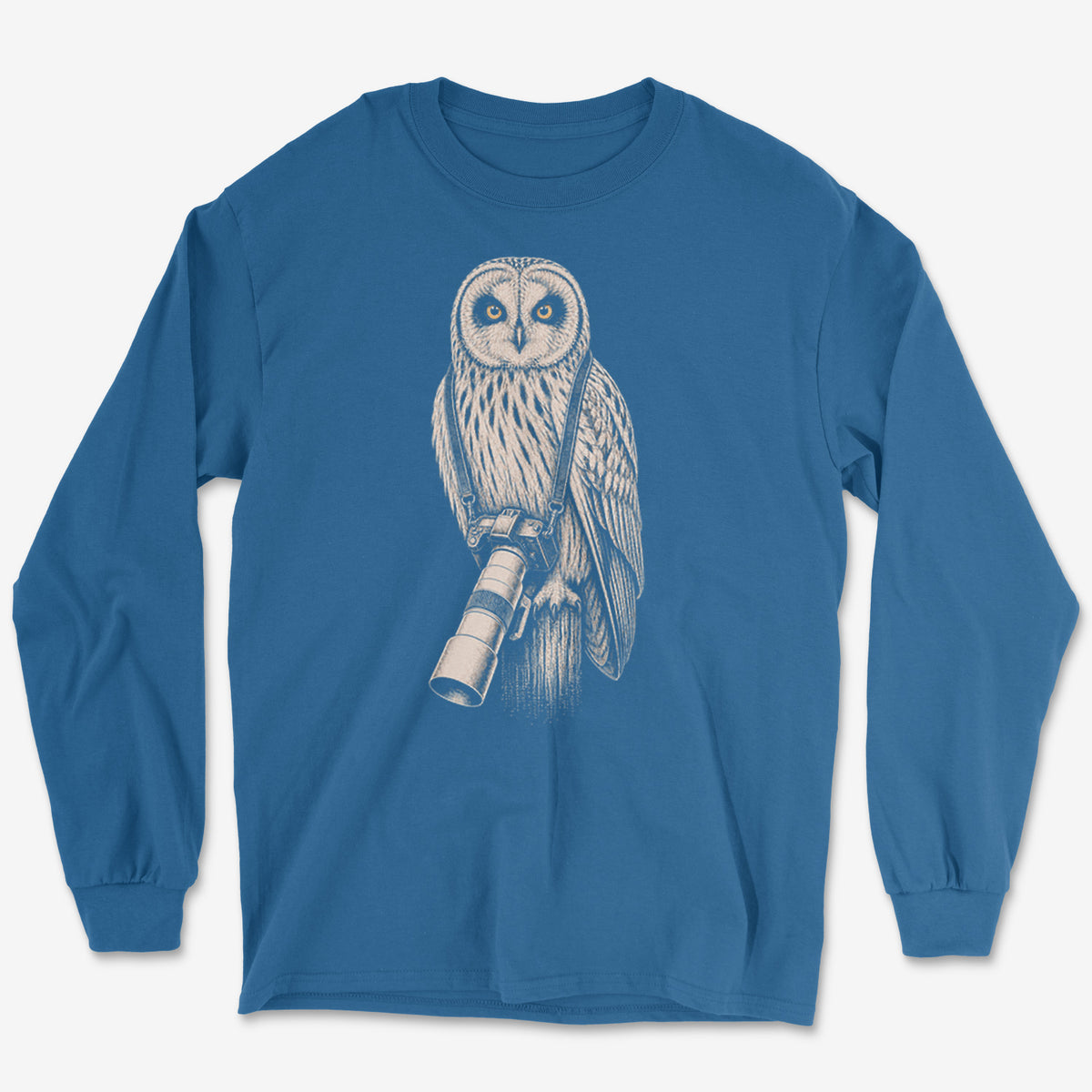 Long Lens Short-eared Owl Long Sleeve Tee