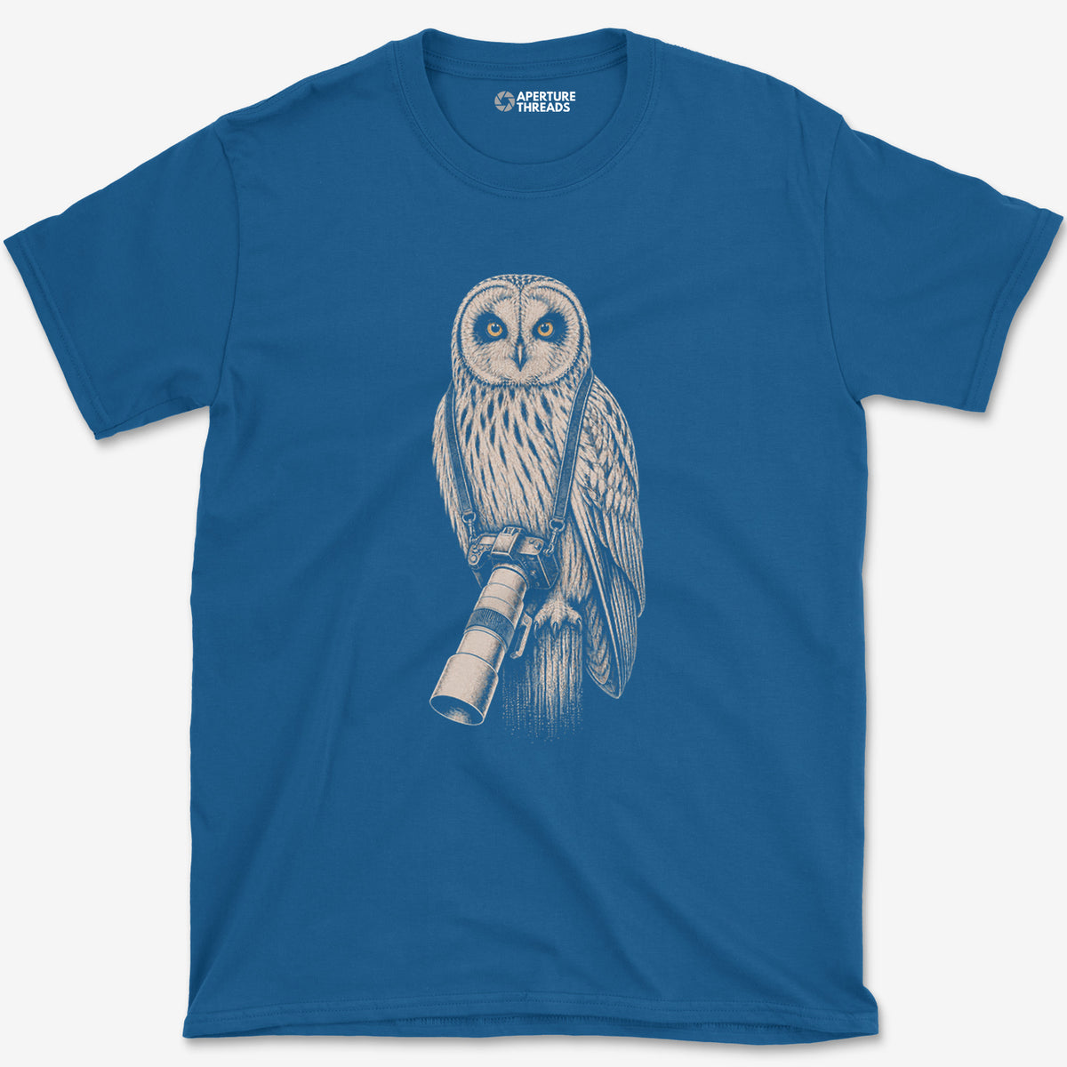 Long Lens Short-eared Owl T-Shirt — royal