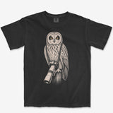 Long Lens Short-eared Owl Tee — black
