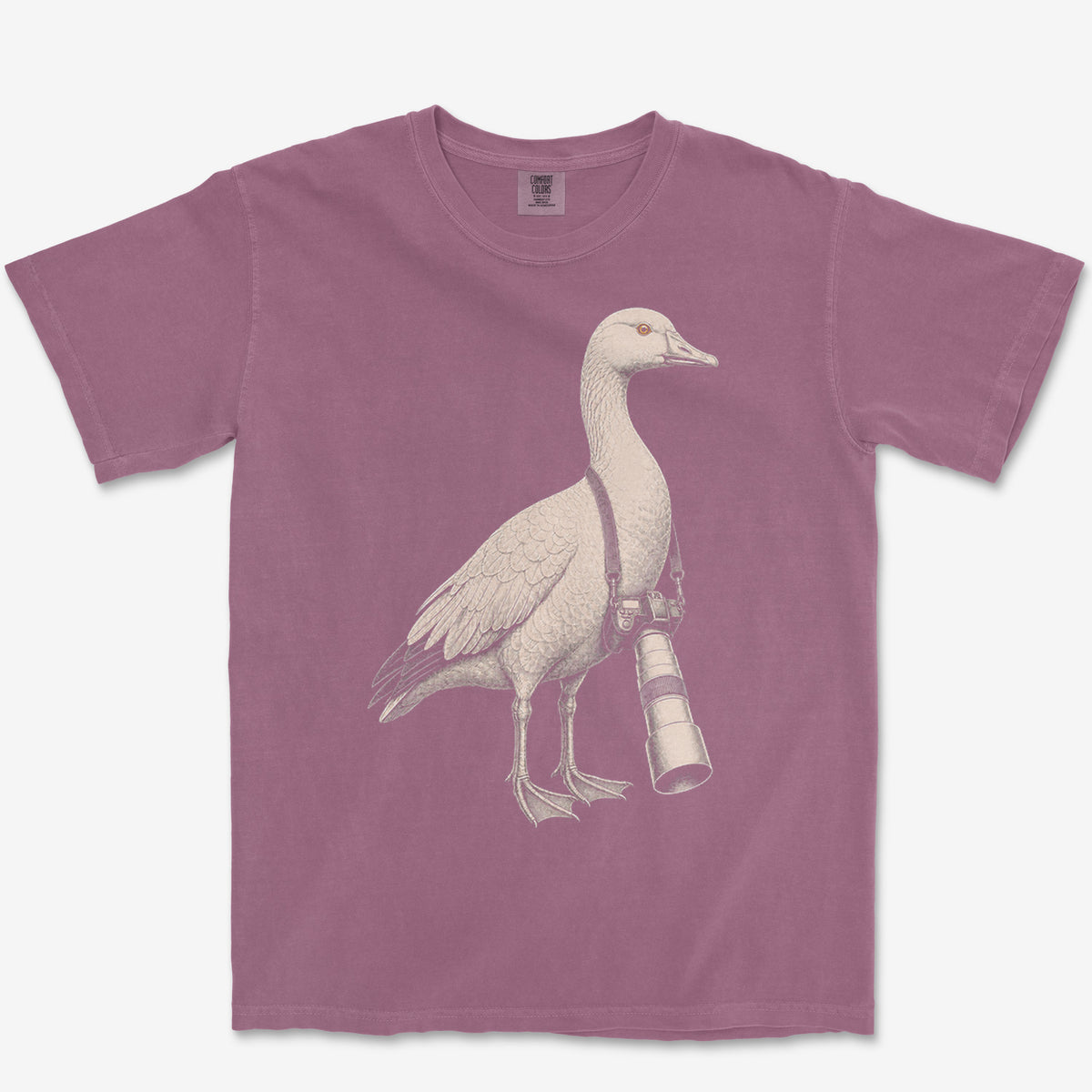 Long Lens Snow Goose Tee — berry