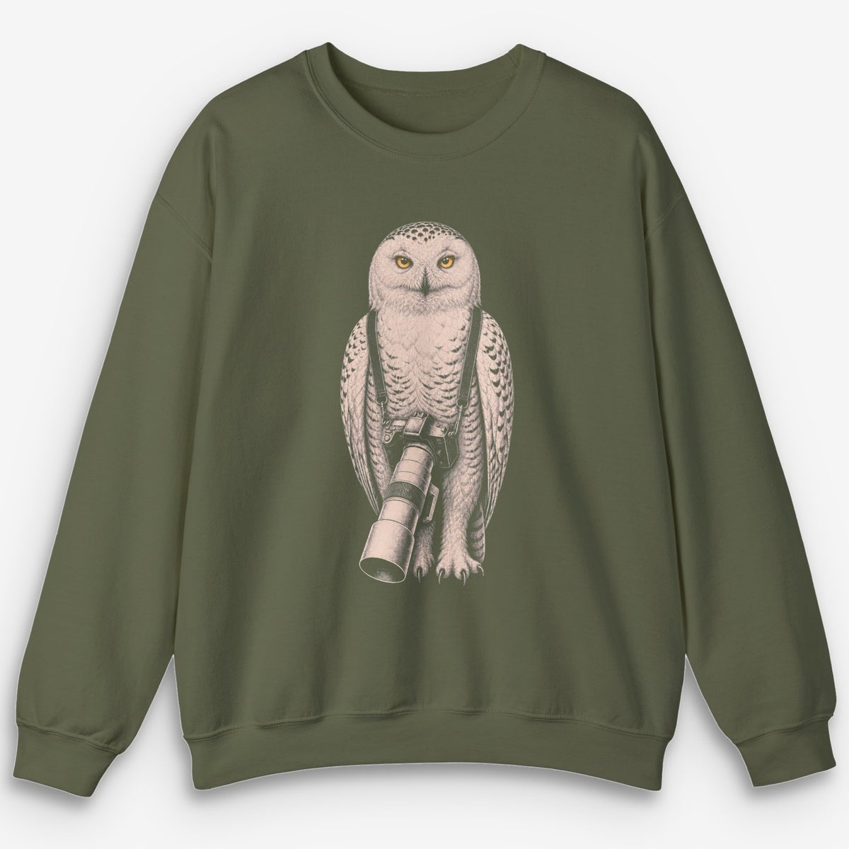 Long Lens Snowy Owl Sweatshirt