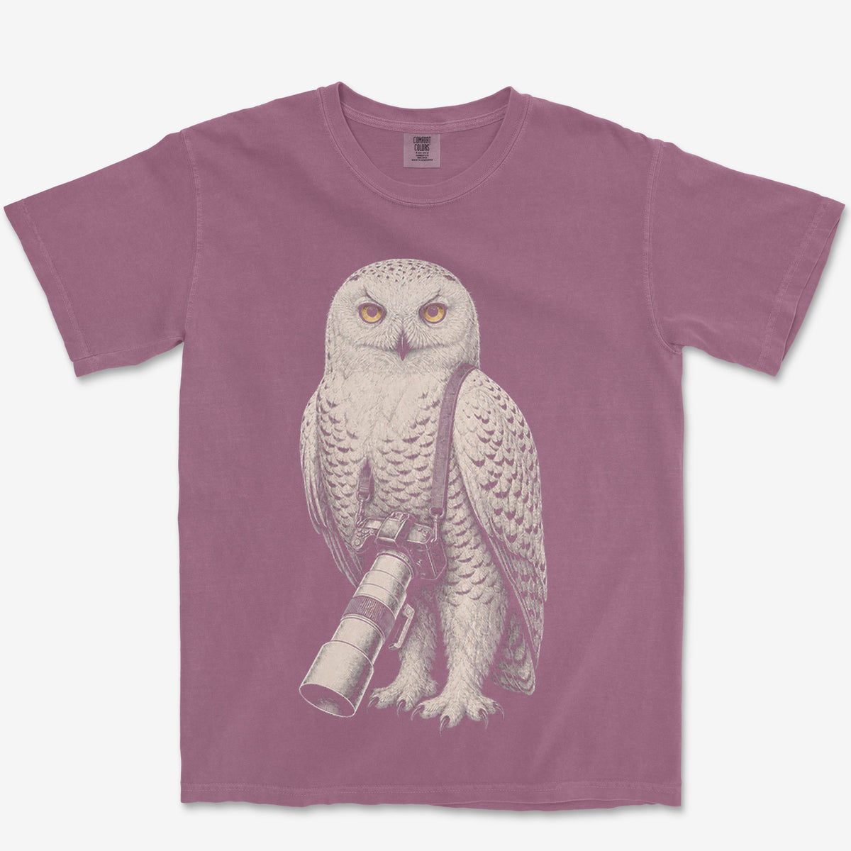 Long Lens Snowy Owl Heavyweight Tee