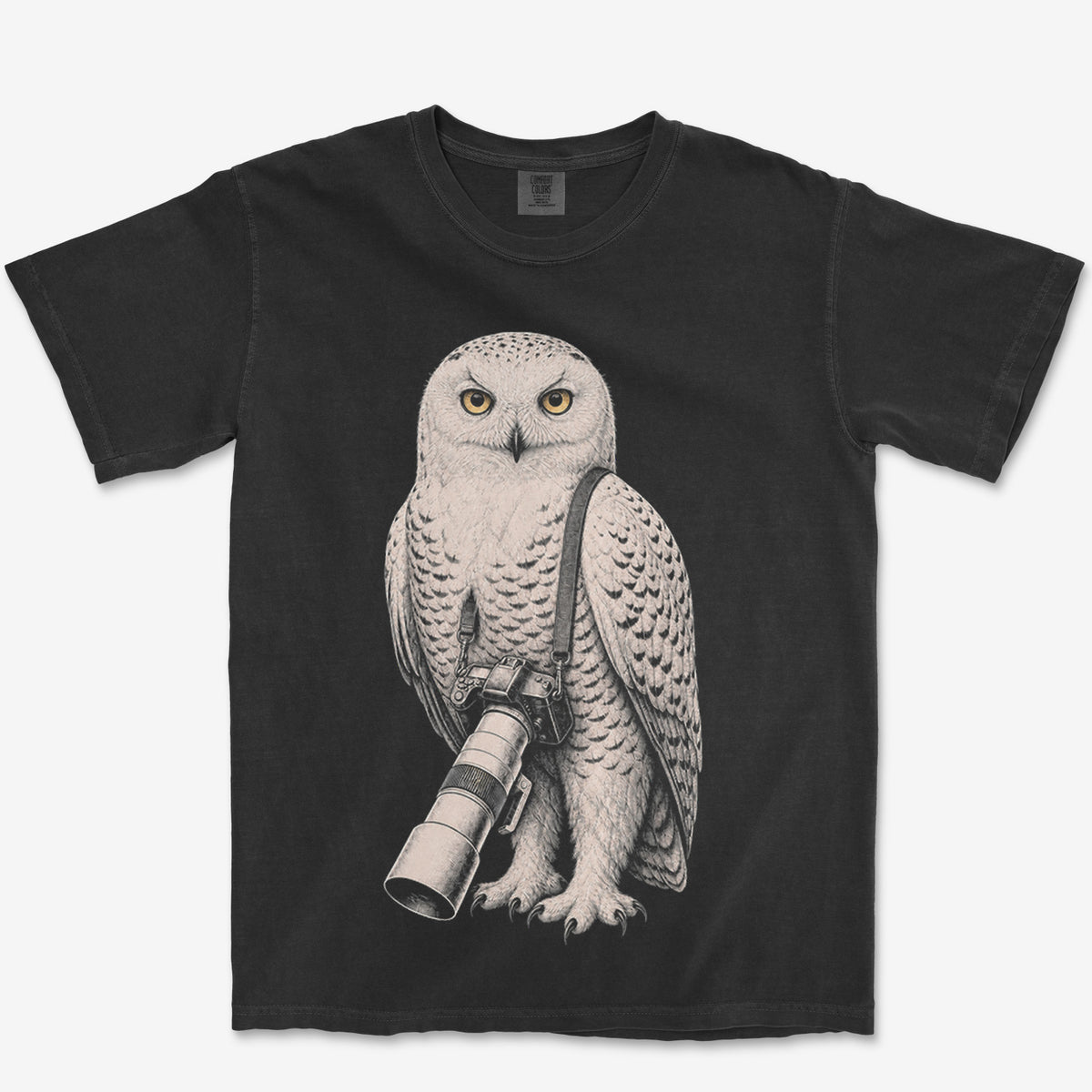 Long Lens Snowy Owl Heavyweight Tee