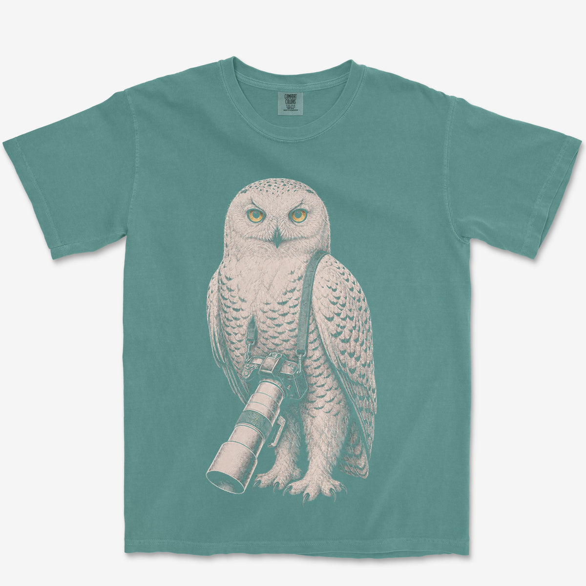 Long Lens Snowy Owl Heavyweight Tee