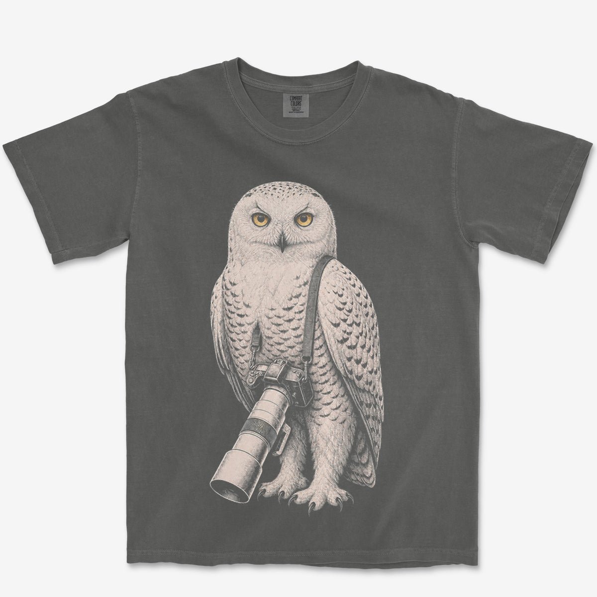 Long Lens Snowy Owl Heavyweight Tee