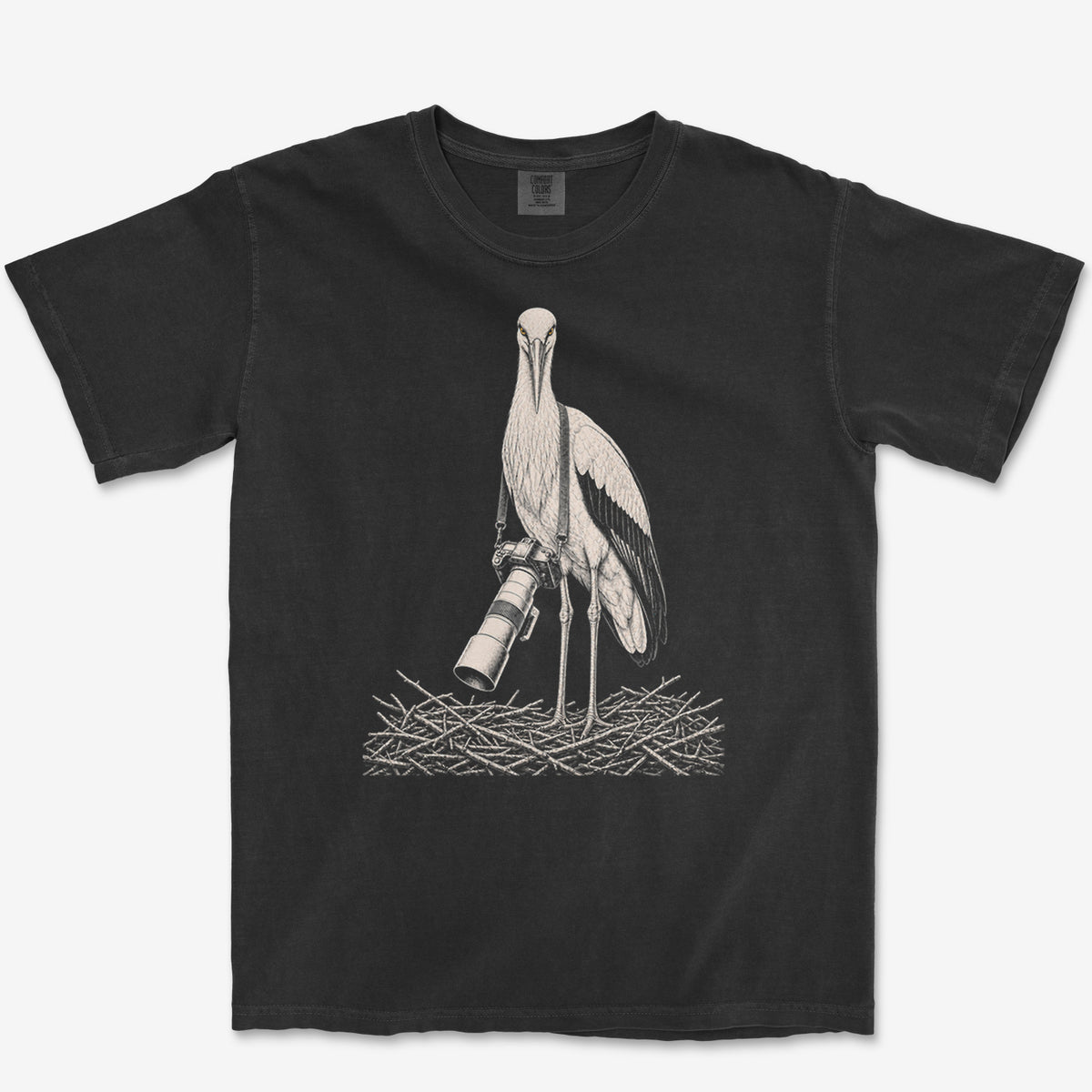 Long Lens Stork Tee — black