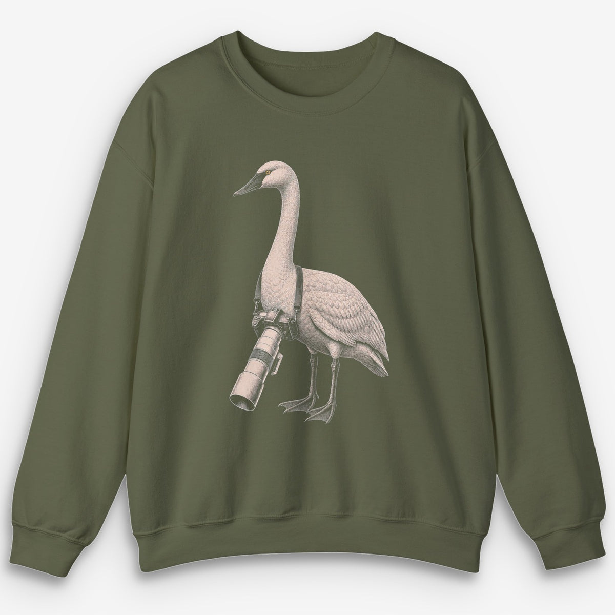 Long Lens Trumpeter Swan Sweatshirt