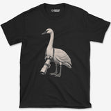 Long Lens Trumpeter Swan T-Shirt — black