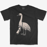 Long Lens Trumpeter Swan Tee — black