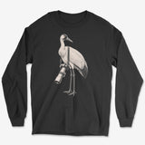 Long Lens Whooping Crane Long Sleeve Tee