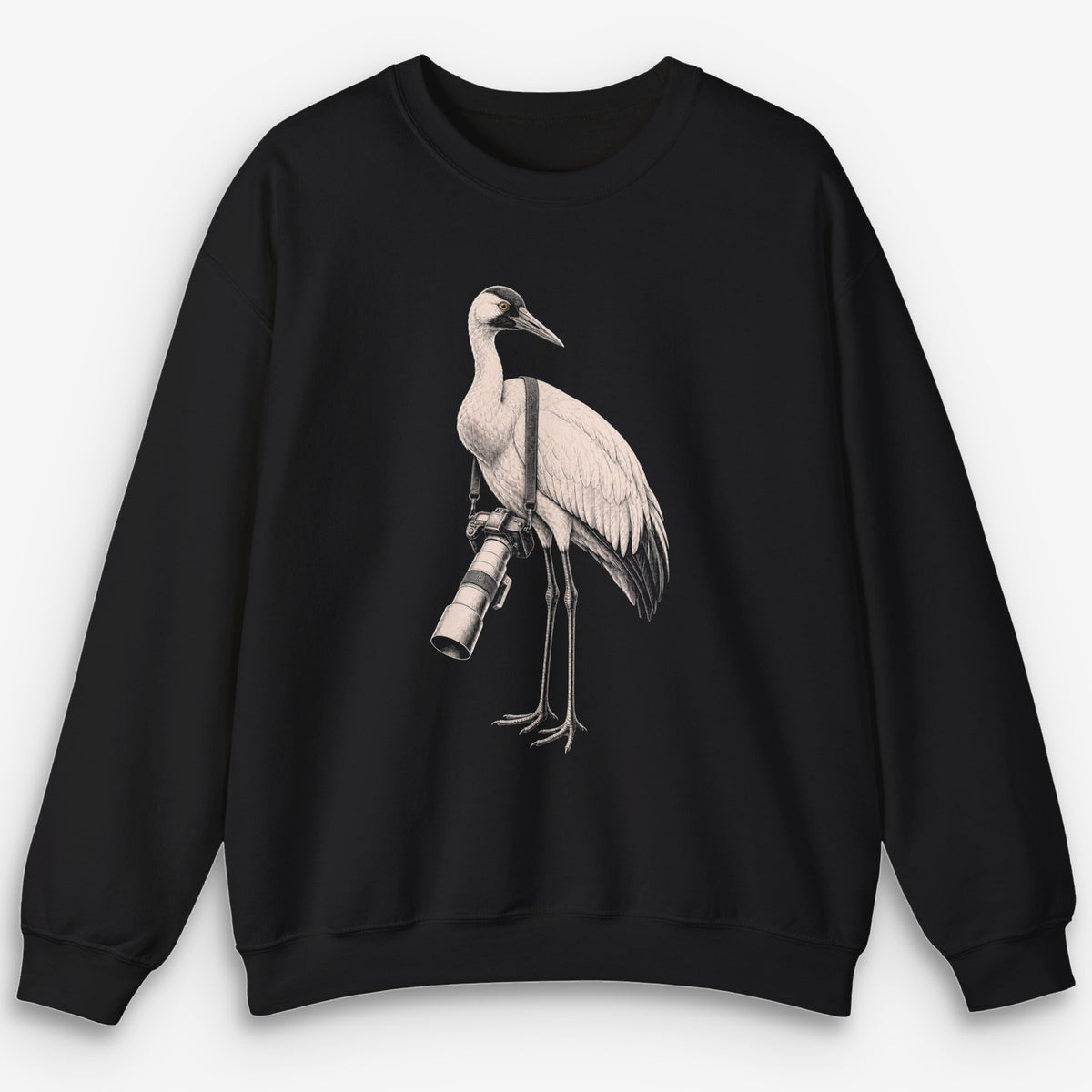 Long Lens Whooping Crane Sweatshirt