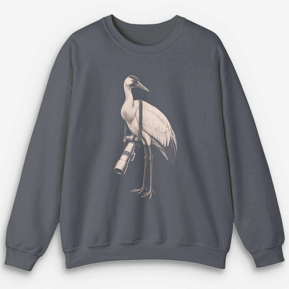 Long Lens Whooping Crane Sweatshirt