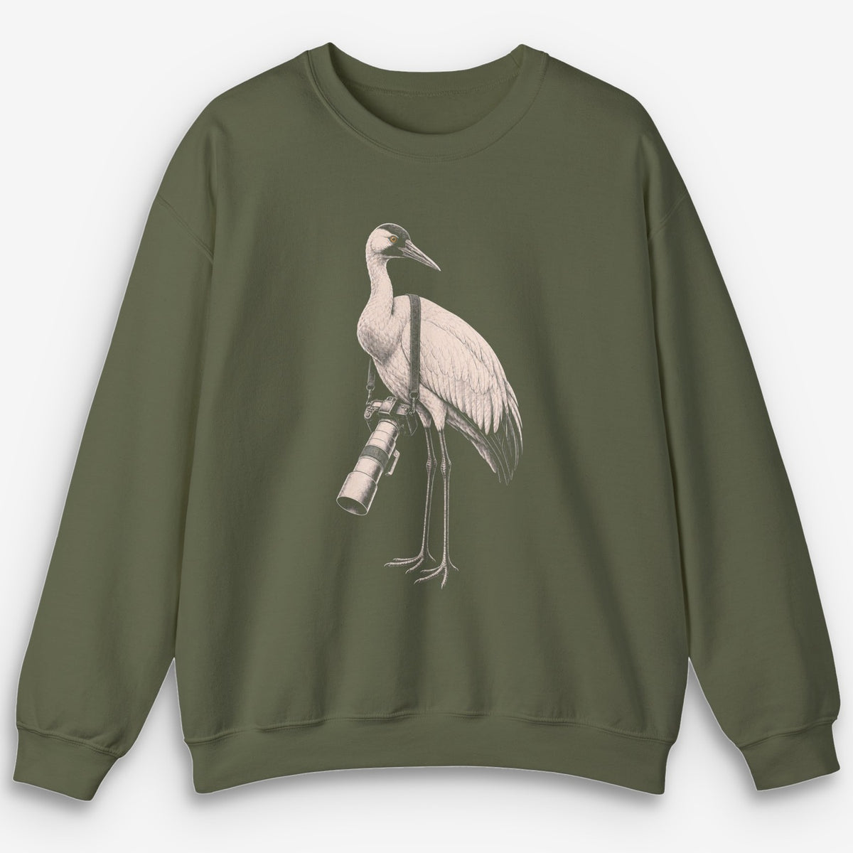 Long Lens Whooping Crane Sweatshirt