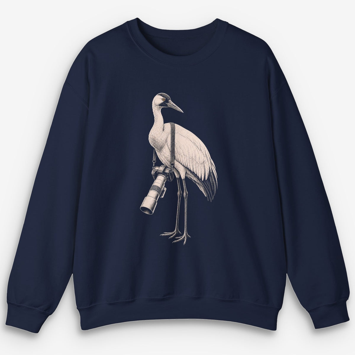 Long Lens Whooping Crane Sweatshirt