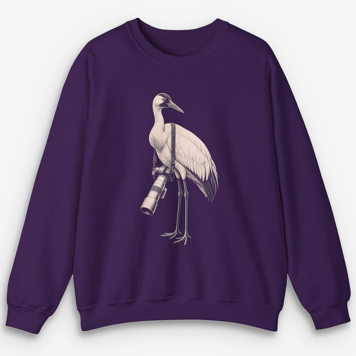 Long Lens Whooping Crane Sweatshirt