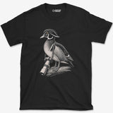 Long Lens Wood Duck T-Shirt — black