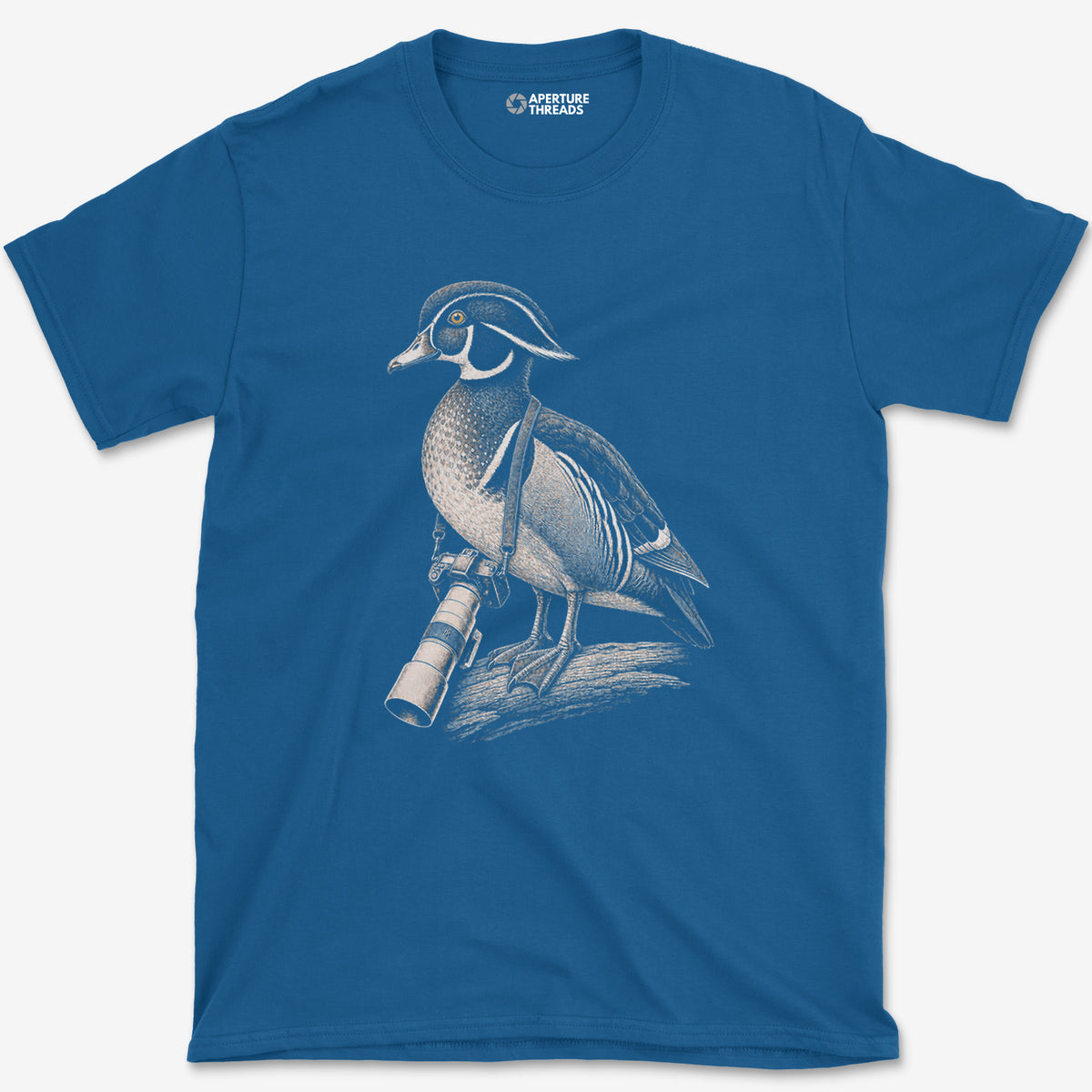 Long Lens Wood Duck T-Shirt — royal