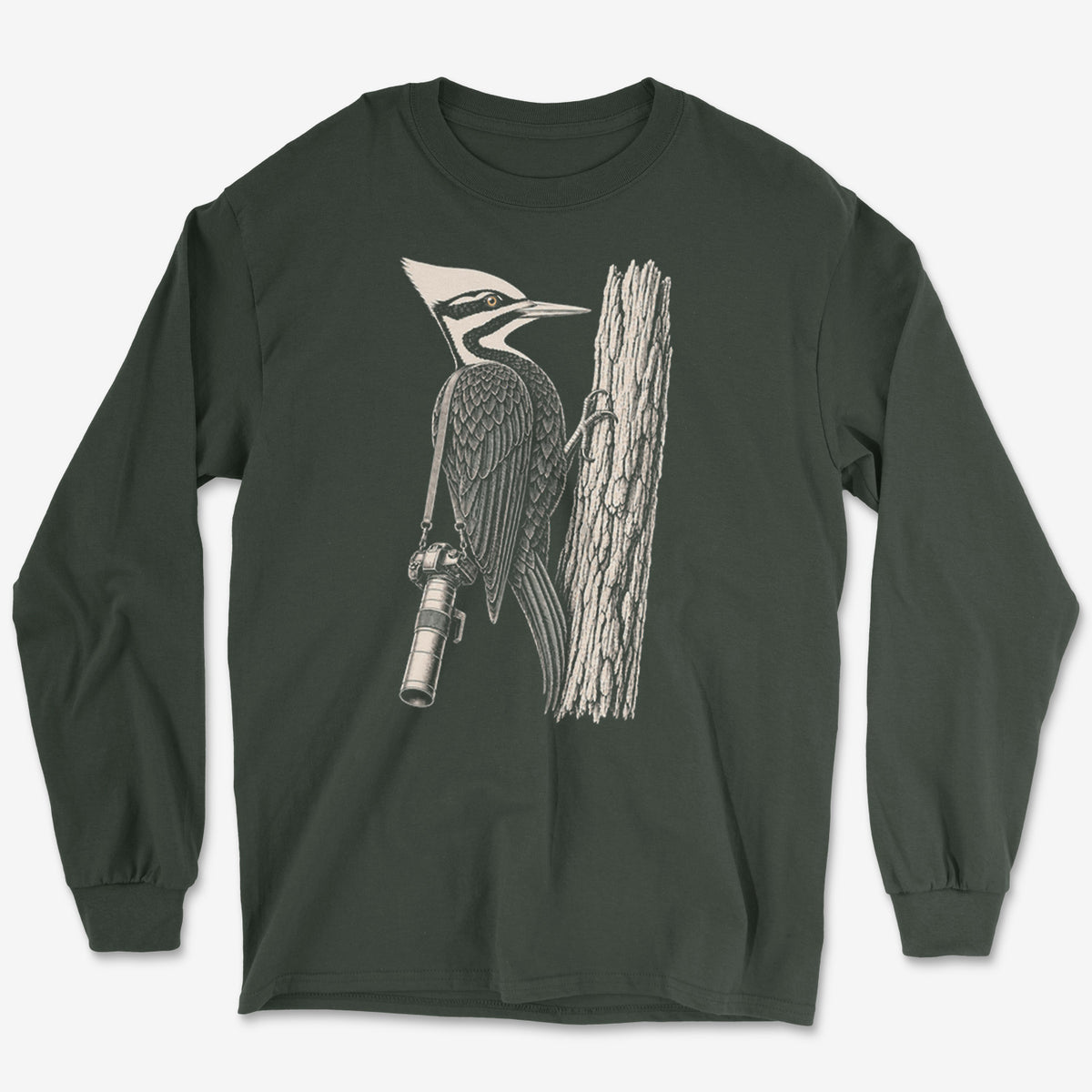 Long Lens Woodpecker Long Sleeve Tee